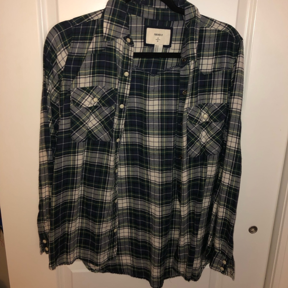 Plaid button down